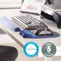 Fellowes Memory Foam Mouse Pad Wrist Support - Ultimate Comfort & Ergonomic Design for Enhanced Productivity